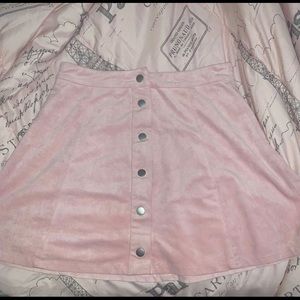 contemporary pastel pink button-up skirt 💗